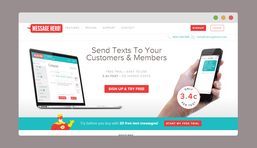 Message Hero SMS Marketing Screenshot