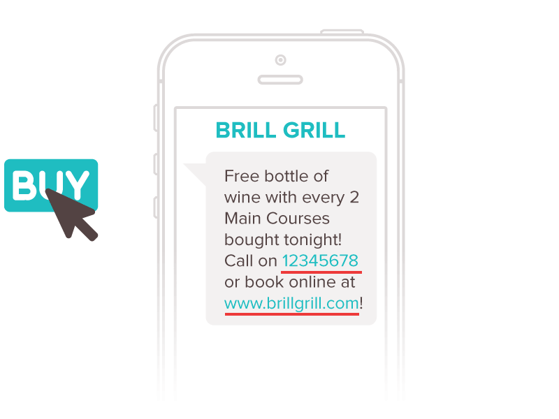 Send SMS Online to your customers with multiple CTAs